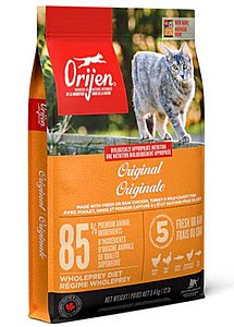 מזון לחתול לכל שלבי החיים ללא דגנים אוריג'ן 5.4 ק"ג מזון לחתול לכל שלבי החיים ללא דגנים אוריג'ן 5.4 ק"ג