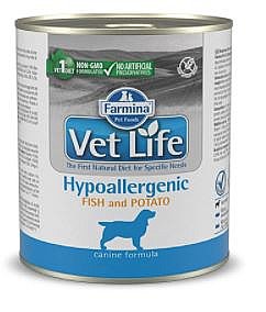 11מזון רפואי היפואלרגני רטוב לכלב וט-לייף דג ותפ''א 300 גר' 11מזון רפואי היפואלרגני רטוב לכלב וט-לייף דג ותפ''א 300 גר'