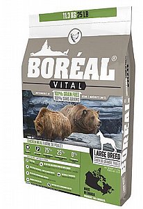 אוכל לכלב בוגר מגזע גדול ללא דגנים בוריאל ויטל על בסיס עוף 11.33 ק"ג אוכל לכלב בוגר מגזע גדול ללא דגנים בוריאל ויטל על בסיס עוף 11.33 ק"ג