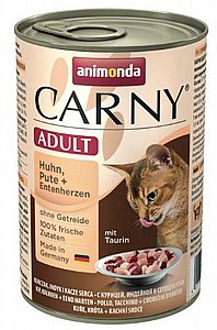 שימור לחתולים בוגרים אנימונדה קרני עוף הודו ולבבות ברווז 400 גר' שימור לחתולים בוגרים אנימונדה קרני עוף הודו ולבבות ברווז 400 גר'