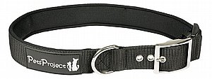 קולר מרופד לכלב עם אבזם מתכת צבע שחור PETS-PROJECT במספר גדלים 11 אורך ומשקלים קולר מרופד לכלב עם אבזם מתכת צבע שחור PETS-PROJECT במספר גדלים 11 אורך ומשקלים