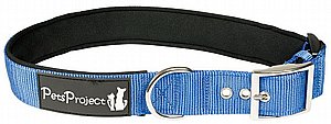 קולר מרופד לכלב עם אבזם מתכת צבע כחול PETS-PROJECT במספר גדלים 11 אורך ומשקלים קולר מרופד לכלב עם אבזם מתכת צבע כחול PETS-PROJECT במספר גדלים 11 אורך ומשקלים