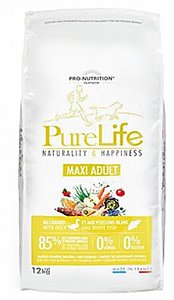 מזון ללא דגנים לכלבים בוגרים מגזע גדול פיור לייף אדולט מקסי 12 ק"ג מזון ללא דגנים לכלבים בוגרים מגזע גדול פיור לייף אדולט מקסי 12 ק"ג