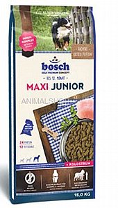 מזון לגורי כלבים מגזע גדול בוש מקסי ג'וניור 15 ק"ג מזון לגורי כלבים מגזע גדול בוש מקסי ג'וניור 15 ק"ג