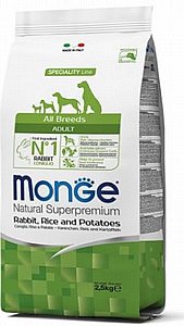 מזון לכלבים מכל הגזעים מונג' נאטורל אול בריד ארנבת אורז ותפו"א 12 ק"ג מזון לכלבים מכל הגזעים מונג' נאטורל אול בריד ארנבת אורז ותפו"א 12 ק"ג