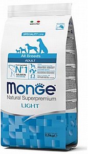 מזון מופחת שומן לכלבים מכל הגזעים מונג' נאטורל אול בריד סלמון לייט 12 ק"ג מזון מופחת שומן לכלבים מכל הגזעים מונג' נאטורל אול בריד סלמון לייט 12 ק"ג