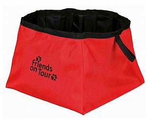 קערת מים מתקפלת לטיול קוטר - 22 ס"מ קערת מים מתקפלת לטיול קוטר - 22 ס"מ