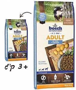 בוש דגים 15 ק"ג + 3 ק"ג לכלב בוש דגים 15 ק"ג + 3 ק"ג לכלב