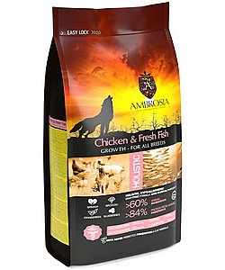 אמברוסיה לגורי כלבים עוף ודג לבן 6 ק"ג אמברוסיה לגורי כלבים עוף ודג לבן 6 ק"ג