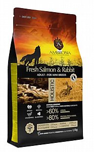 אמברוסיה לכלב מגזע קטן סלמון וארנבת 5 ק"ג אמברוסיה לכלב מגזע קטן סלמון וארנבת 5 ק"ג