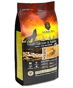 אמברוסיה לכלב מגזע קטן סלמון וארנבת 5 ק"ג אמברוסיה לכלב מגזע קטן סלמון וארנבת 5 ק"ג