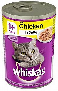 שימור לחתולים בוגרים ויסקאס עוף בג'לי 400 גר' שימור לחתולים בוגרים ויסקאס עוף בג'לי 400 גר'