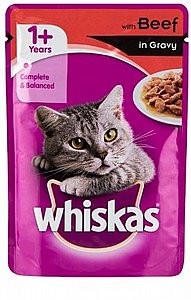 פאוץ' מעדן לחתולים בוגרים ויסקאס בקר ברוטב 100 גר' פאוץ' מעדן לחתולים בוגרים ויסקאס בקר ברוטב 100 גר'