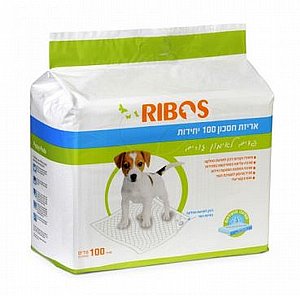 פדים לאילוף גורים לעשיית צרכים ריבוס 100 יח' פדים לאילוף גורים לעשיית צרכים ריבוס 100 יח'