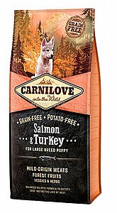קרנילאב סלמון והודו אוכל לגורי כלבים מגזע גדול ללא דגנים 12 ק"ג קרנילאב סלמון והודו אוכל לגורי כלבים מגזע גדול ללא דגנים 12 ק"ג