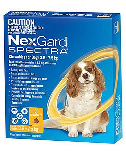 ספקטרה נקסגארד כדורים נגד פרעושים וקרציות לכלב במשקל 7.5-15 ק"ג ספקטרה נקסגארד כדורים נגד פרעושים וקרציות לכלב במשקל 7.5-15 ק"ג