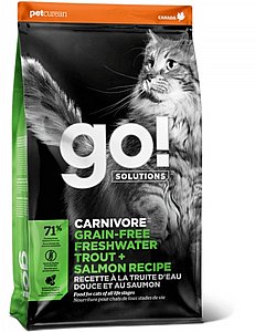 מזון חתולים ללא דגנים גו סנסטיב פורל וסלמון - GO! SENSITIVITY + SHINE במשקל 7.2 ק"ג מזון חתולים ללא דגנים גו סנסטיב פורל וסלמון - GO! SENSITIVITY + SHINE במשקל 7.2 ק"ג