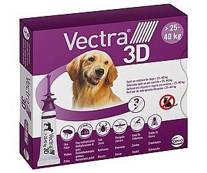 אמפולות וקטרה נגד פרעושים וקרציות לכלבים במשקל 25-40 ק"ג אמפולות וקטרה נגד פרעושים וקרציות לכלבים במשקל 25-40 ק"ג